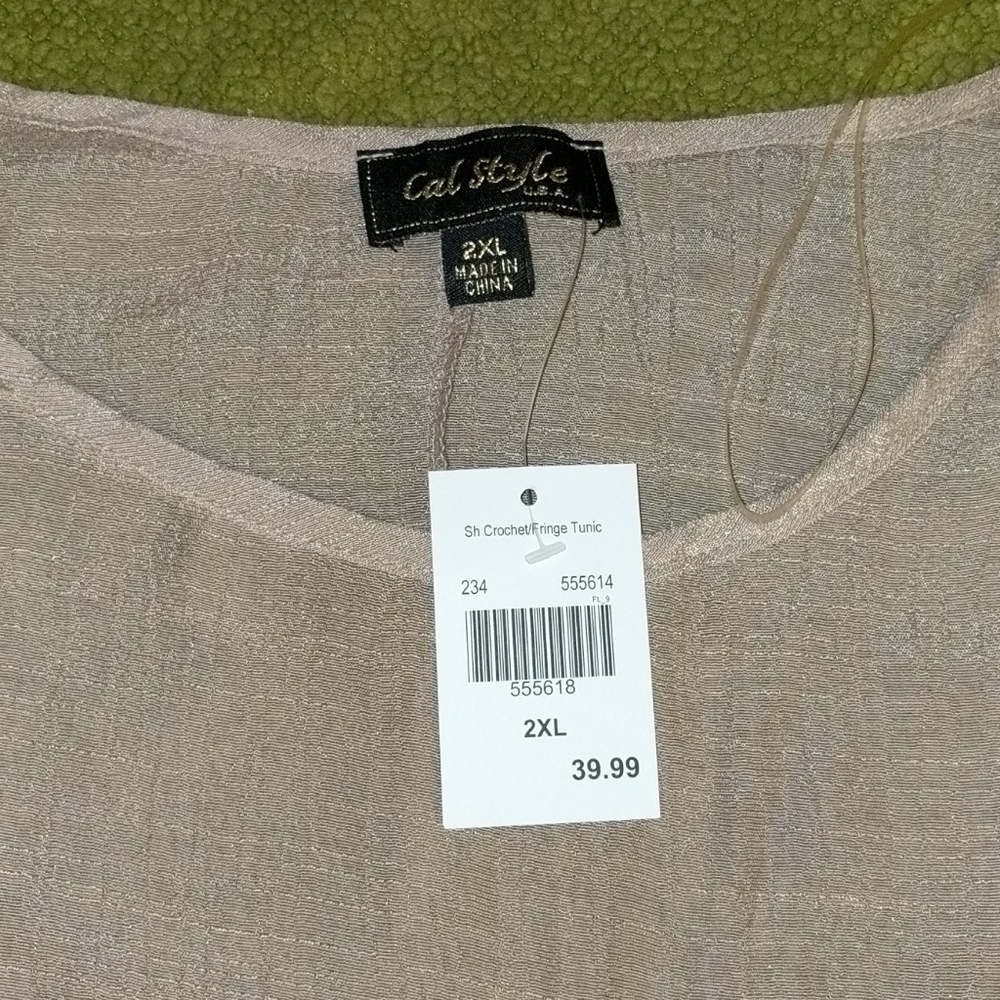 New Tagged Tan Tunic